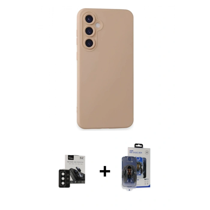 MARSİLYAN™- Galaxy S24 Kılıf Ahenk Serisi - Siyah Vanessa Magic Cam + PVD Metal Kamera Lens - SH