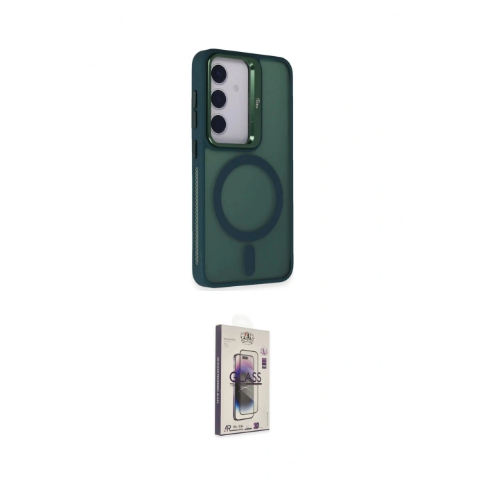 MARSİLYAN™- Galaxy S24 Kılıf Akış Form - Siyah Bilvis 3D Cam Ekran Koruyucu