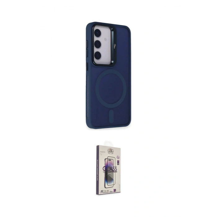 MARSİLYAN™- Galaxy S24 Kılıf Akış Form - Siyah Bilvis 3D Cam Ekran Koruyucu