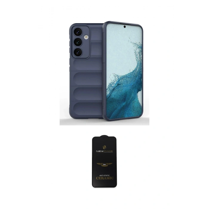 MARSİLYAN™- Galaxy S24 Kılıf Atlas Koleksiyonu - Siyah 6D Antistatik Mat Seramik Hayalet Nano Ekran Koruyucu