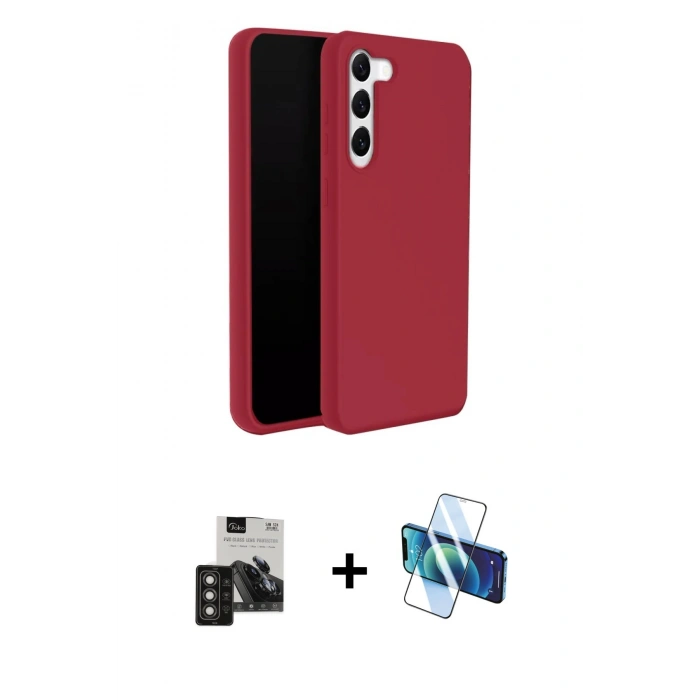 MARSİLYAN™- Galaxy S24 Kılıf Kozmos Yansıma Özel Seri - Siyah 3D Antistatik Seramik Nano Ekran Koruyucu + PVD Metal Kamera Lens - TNGI