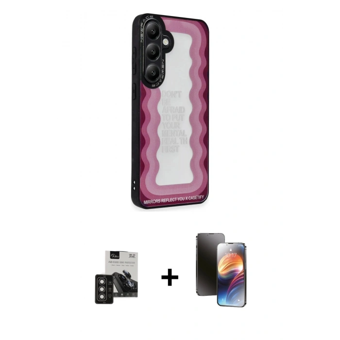 MARSİLYAN™- Galaxy S24 Kılıf Odak Klasik Serisi - Siyah 3D Antistatik Mat Seramik Nano Ekran Koruyucu + PVD Metal Kamera Lens - TNGI