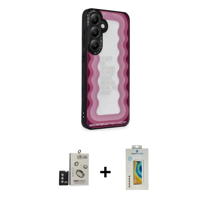 MARSİLYAN™- Galaxy S24 Kılıf Odak Klasik Serisi - Siyah Polymer Nano Ekran Koruyucu + Bilvis Titan Kamera Lens - DNMR