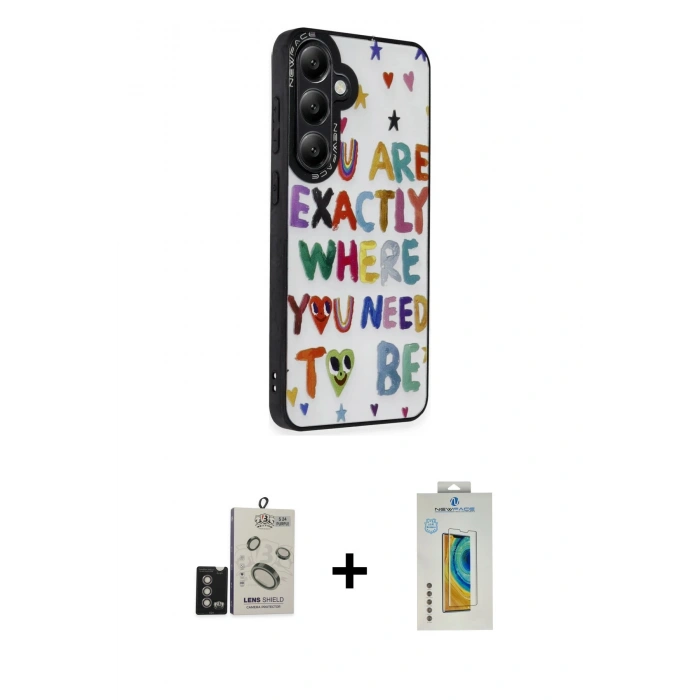 MARSİLYAN™- Galaxy S24 Kılıf Odak Klasik Serisi - Siyah Polymer Nano Ekran Koruyucu + Bilvis Titan Kamera Lens - DNMR