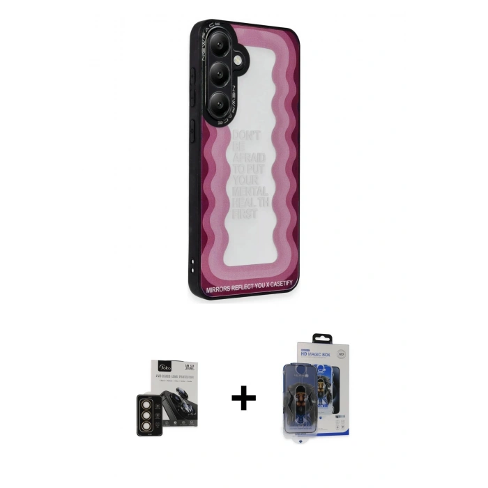 MARSİLYAN™- Galaxy S24 Kılıf Odak Klasik Serisi - Siyah Vanessa Magic Cam + PVD Metal Kamera Lens - GD
