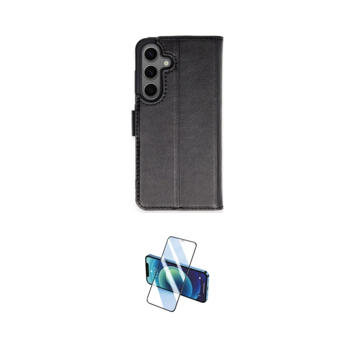 MARSİLYAN™- Galaxy S24 Kılıf Siluet Işık Serisi - Siyah 3D Antistatik Seramik Nano Ekran Koruyucu