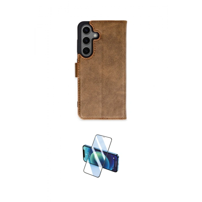 MARSİLYAN™- Galaxy S24 Kılıf Siluet Işık Serisi - Siyah 3D Antistatik Seramik Nano Ekran Koruyucu