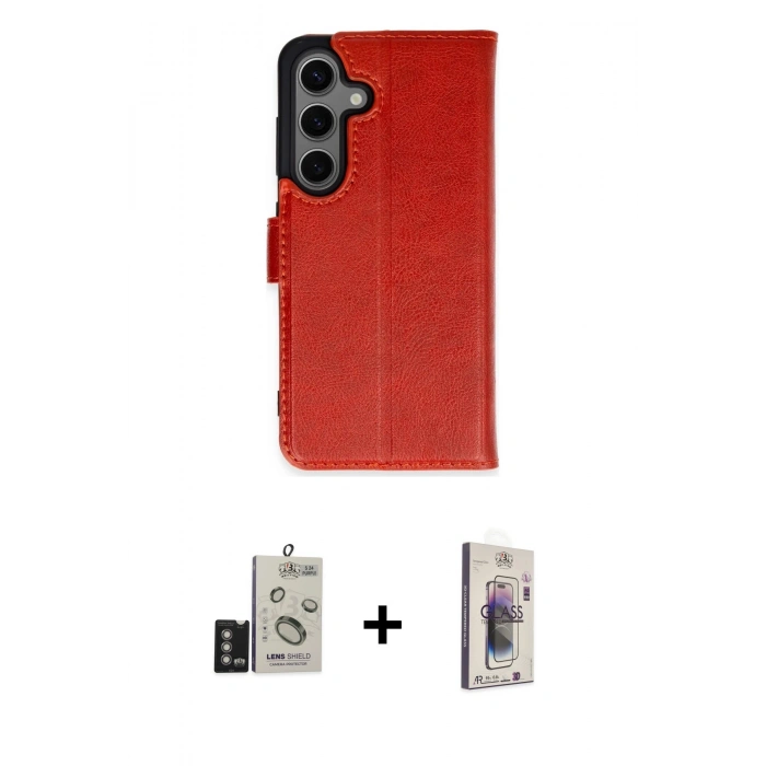 MARSİLYAN™- Galaxy S24 Kılıf Siluet Işık Serisi - Siyah Bilvis 3D Cam Ekran Koruyucu + Bilvis Titan Kamera Lens - DNMR