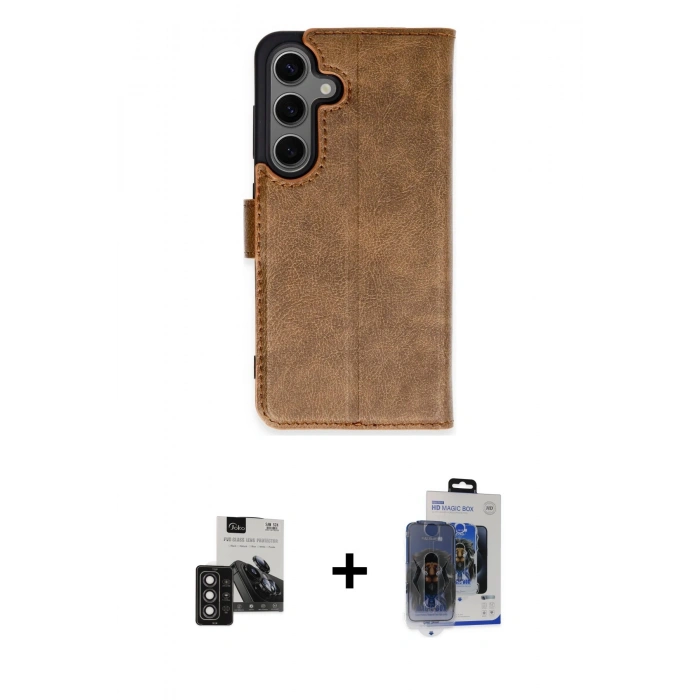 MARSİLYAN™- Galaxy S24 Kılıf Siluet Işık Serisi - Siyah Vanessa Magic Cam + PVD Metal Kamera Lens - DNMR