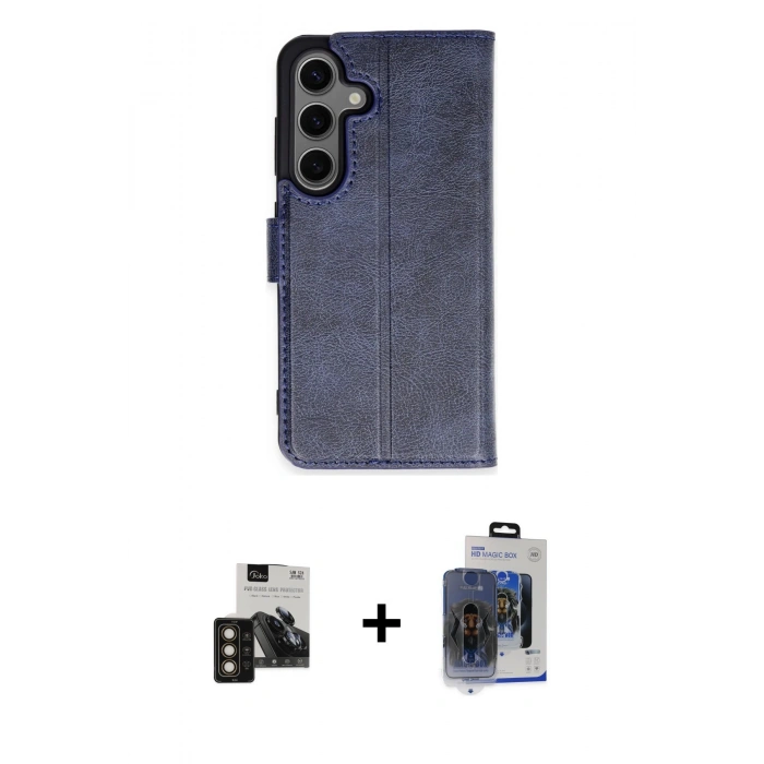 MARSİLYAN™- Galaxy S24 Kılıf Siluet Işık Serisi - Siyah Vanessa Magic Cam + PVD Metal Kamera Lens - GD