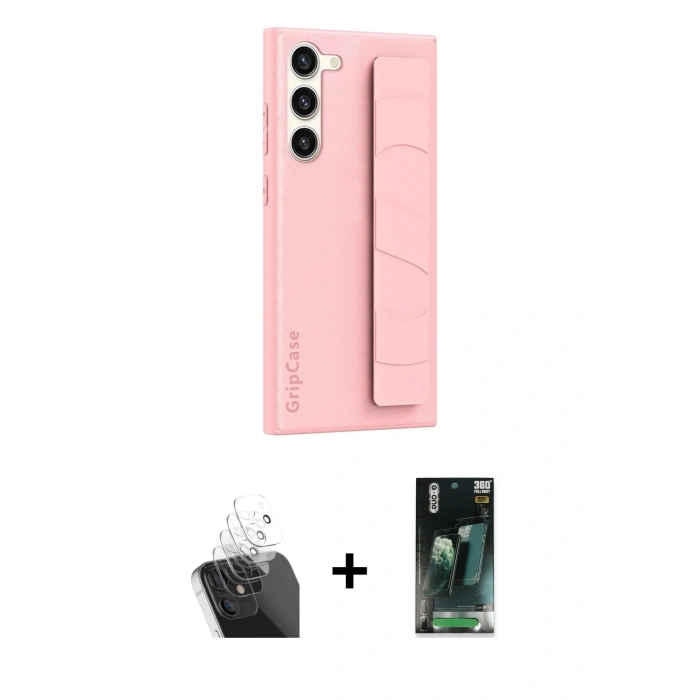 MARSİLYAN™- Galaxy S24 Kılıf Vadi Asil Serisi - Şeffaf 360 Full Body Arka Koruyucu + Kamera Lens Koruma Cam - SF