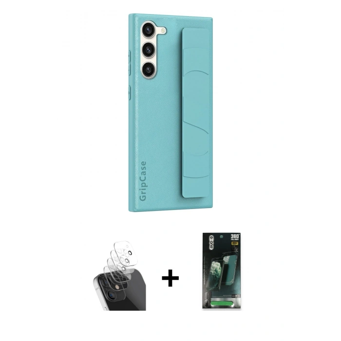 MARSİLYAN™- Galaxy S24 Kılıf Vadi Asil Serisi - Şeffaf 360 Full Body Arka Koruyucu + Kamera Lens Koruma Cam - SF
