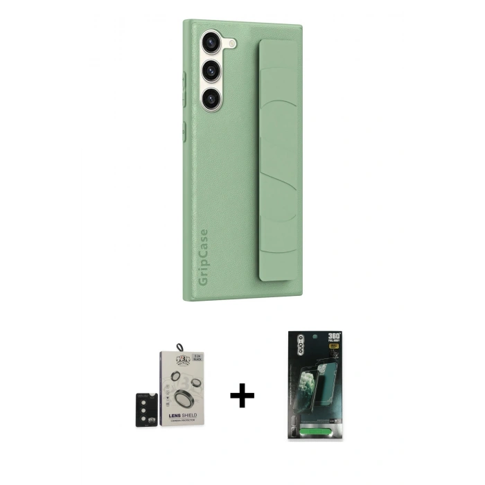 MARSİLYAN™- Galaxy S24 Kılıf Vadi Asil Serisi - Şeffaf 360 Full Body Arka Koruyucu + Bilvis Titan Kamera Lens - SH