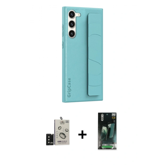 MARSİLYAN™- Galaxy S24 Kılıf Vadi Asil Serisi - Şeffaf 360 Full Body Arka Koruyucu + Bilvis Titan Kamera Lens - SH