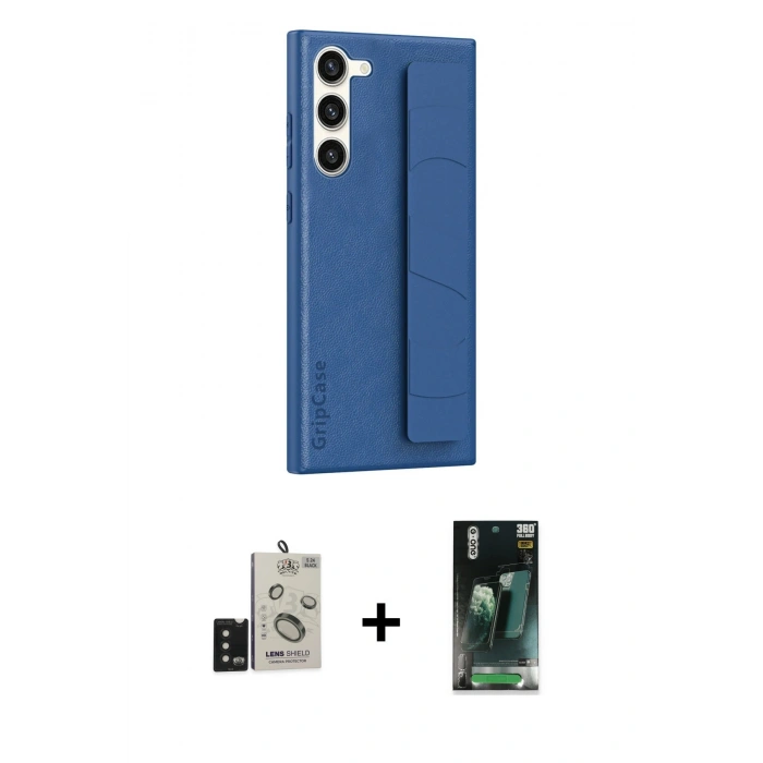 MARSİLYAN™- Galaxy S24 Kılıf Vadi Asil Serisi - Şeffaf 360 Full Body Arka Koruyucu + Bilvis Titan Kamera Lens - SH