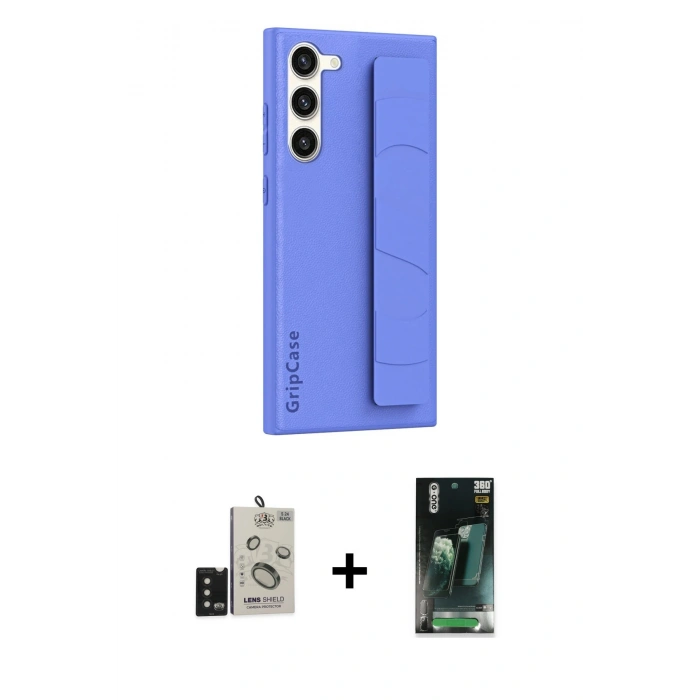 MARSİLYAN™- Galaxy S24 Kılıf Vadi Asil Serisi - Şeffaf 360 Full Body Arka Koruyucu + Bilvis Titan Kamera Lens - SH