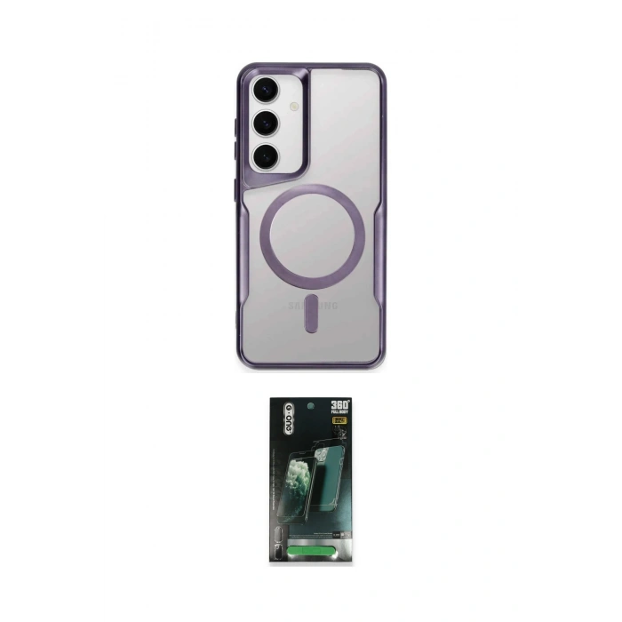 MARSİLYAN™- Galaxy S24 Kılıf Yadigar Klasik Özel Seri - Siyah 360 Mat Full Body Arka Koruyucu