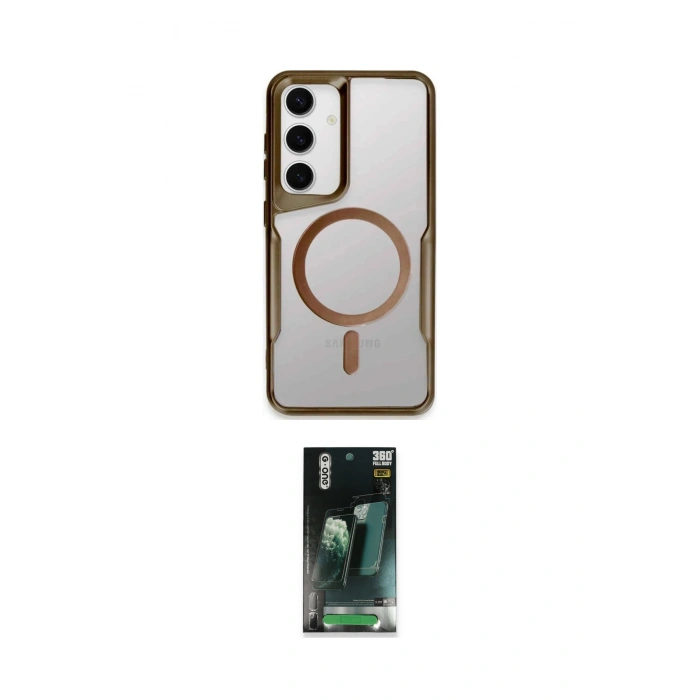 MARSİLYAN™- Galaxy S24 Kılıf Yadigar Klasik Özel Seri - Siyah 360 Mat Full Body Arka Koruyucu