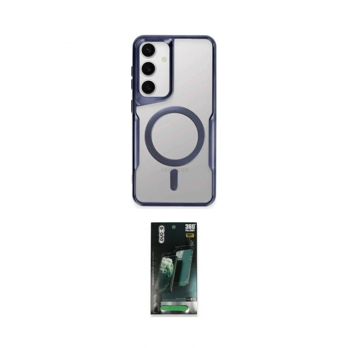 MARSİLYAN™- Galaxy S24 Kılıf Yadigar Klasik Özel Seri - Siyah 360 Mat Full Body Arka Koruyucu