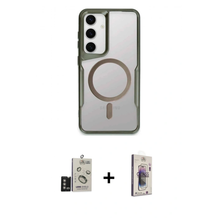 MARSİLYAN™- Galaxy S24 Kılıf Yadigar Klasik Özel Seri - Siyah Bilvis 3D Cam Ekran Koruyucu + Bilvis Titan Kamera Lens - DNMR