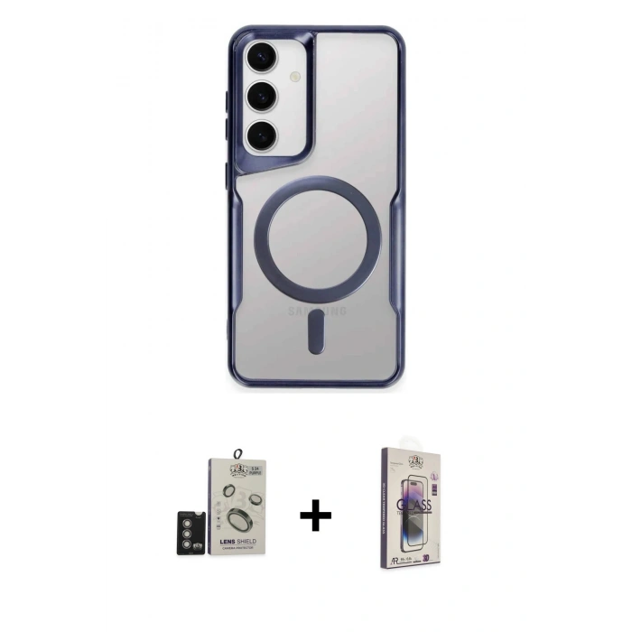 MARSİLYAN™- Galaxy S24 Kılıf Yadigar Klasik Özel Seri - Siyah Bilvis 3D Cam Ekran Koruyucu + Bilvis Titan Kamera Lens - DNMR