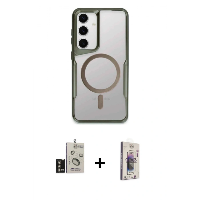MARSİLYAN™- Galaxy S24 Kılıf Yadigar Klasik Özel Seri - Siyah Bilvis 3D Cam Ekran Koruyucu + Bilvis Titan Kamera Lens - GD