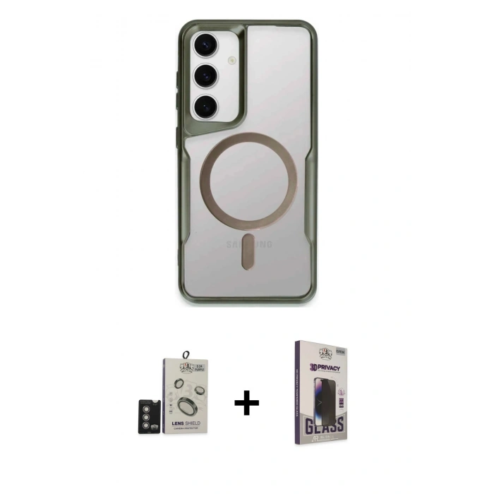 MARSİLYAN™- Galaxy S24 Kılıf Yadigar Klasik Özel Seri - Siyah Bilvis Hayalet Cam Ekran Koruyucu + Bilvis Titan Kamera Lens - DNMR
