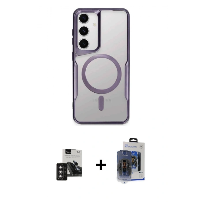 MARSİLYAN™- Galaxy S24 Kılıf Yadigar Klasik Özel Seri - Siyah Vanessa Magic Cam + PVD Metal Kamera Lens - DNMR