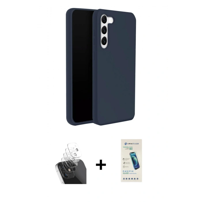 MARSİLYAN™- Galaxy S24 Plus Kılıf Kozmos Yansıma Özel Seri - Şeffaf Pasifik Cam Ekran Koruyucu + Şeffaf Kamera Lens Koruma Cam