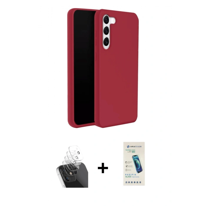 MARSİLYAN™- Galaxy S24 Plus Kılıf Kozmos Yansıma Özel Seri - Şeffaf Pasifik Cam Ekran Koruyucu + Şeffaf Kamera Lens Koruma Cam