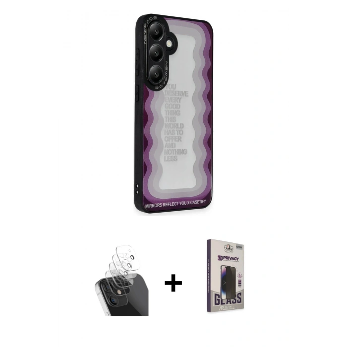 MARSİLYAN™- Galaxy S24 Plus Kılıf Odak Klasik Serisi - Siyah Bilvis Hayalet Cam Ekran Koruyucu + Kamera Lens Koruma Cam - SF