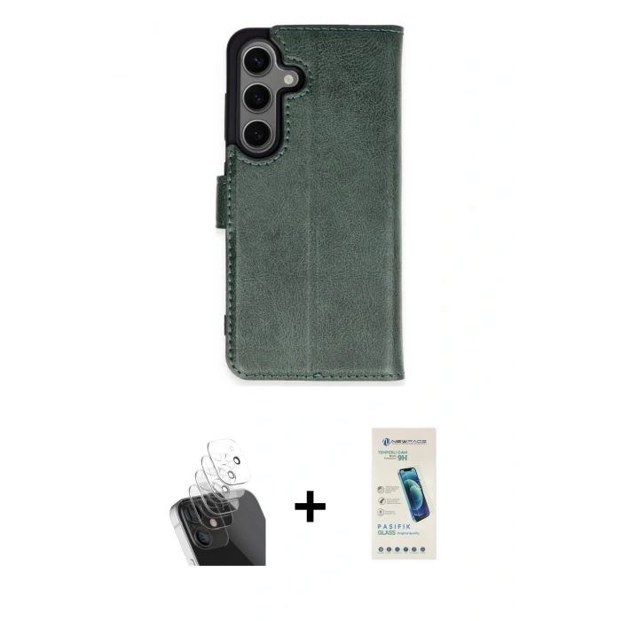 MARSİLYAN™- Galaxy S24 Plus Kılıf Siluet Işık Serisi - Şeffaf Pasifik Cam Ekran Koruyucu + Kamera Lens Koruma Cam - SF