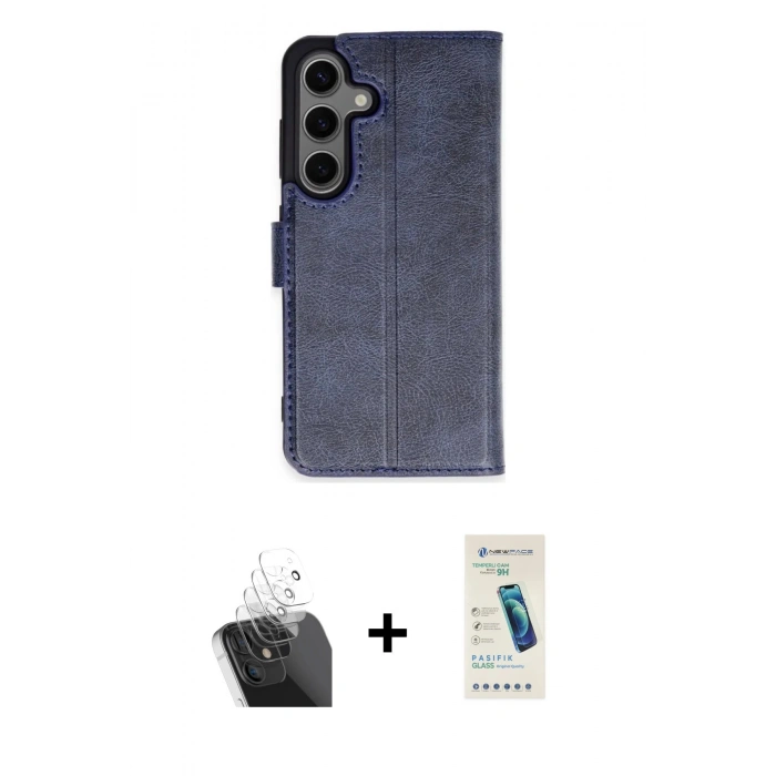 MARSİLYAN™- Galaxy S24 Plus Kılıf Siluet Işık Serisi - Şeffaf Pasifik Cam Ekran Koruyucu + Kamera Lens Koruma Cam - SF
