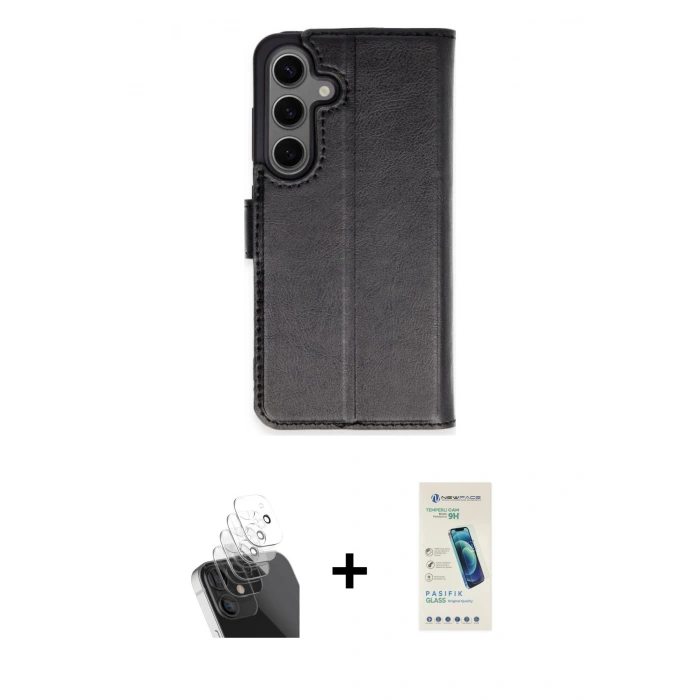 MARSİLYAN™- Galaxy S24 Plus Kılıf Siluet Işık Serisi - Şeffaf Pasifik Cam Ekran Koruyucu + Kamera Lens Koruma Cam - SF