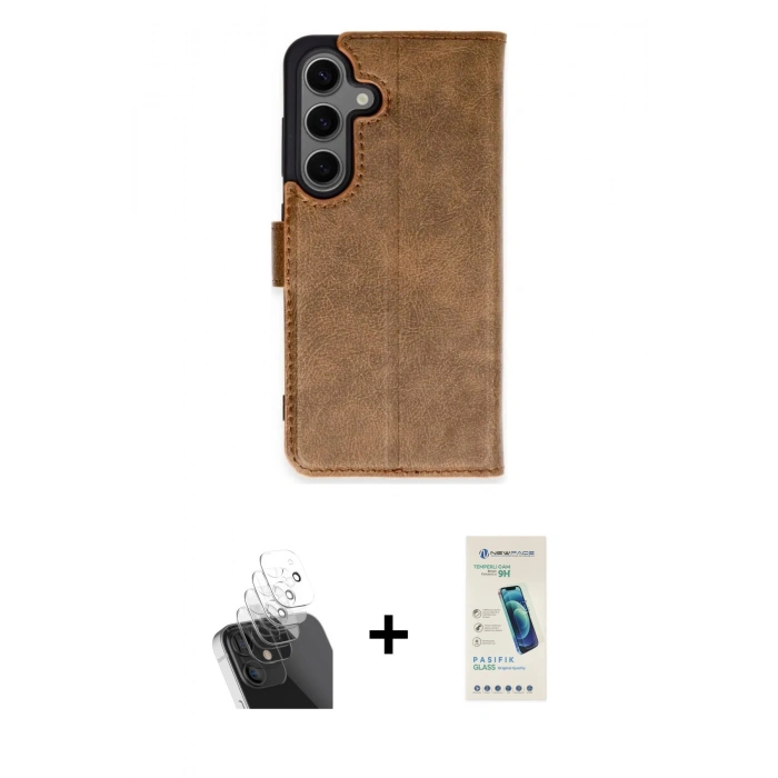 MARSİLYAN™- Galaxy S24 Plus Kılıf Siluet Işık Serisi - Şeffaf Pasifik Cam Ekran Koruyucu + Kamera Lens Koruma Cam - SF