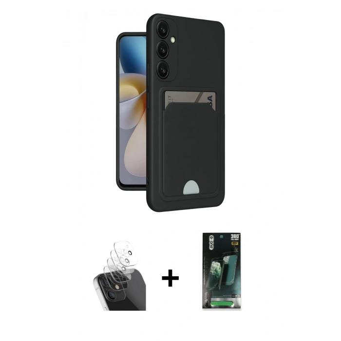 MARSİLYAN™- Galaxy S24 Plus Kılıf Vadi Çizgi Prime - Şeffaf 360 Full Body Arka Koruyucu + Kamera Lens Koruma Cam - SF