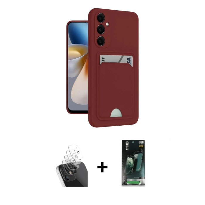 MARSİLYAN™- Galaxy S24 Plus Kılıf Vadi Çizgi Prime - Şeffaf 360 Full Body Arka Koruyucu + Kamera Lens Koruma Cam - SF