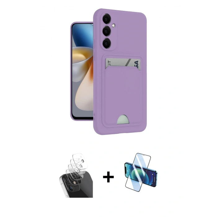 MARSİLYAN™- Galaxy S24 Plus Kılıf Vadi Çizgi Prime - Siyah 3D Antistatik Cam Ekran Koruyucu + Kamera Lens Koruma Cam - SF