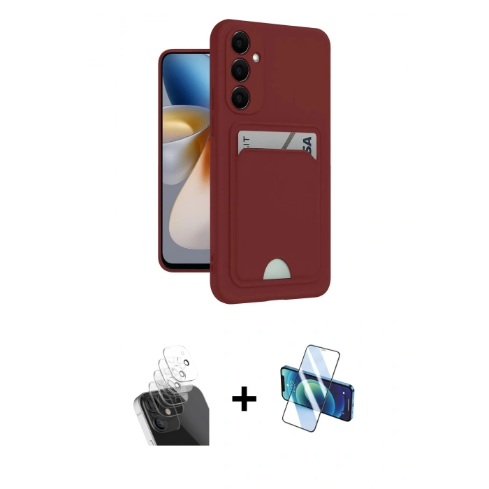 MARSİLYAN™- Galaxy S24 Plus Kılıf Vadi Çizgi Prime - Siyah 3D Antistatik Cam Ekran Koruyucu + Kamera Lens Koruma Cam - SF