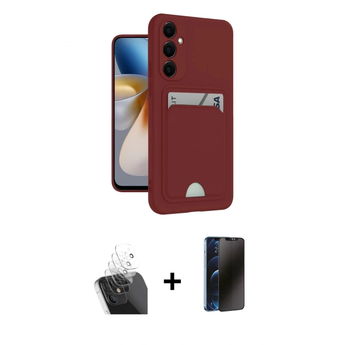 MARSİLYAN™- Galaxy S24 Plus Kılıf Vadi Çizgi Prime - Siyah 3D Antistatik Hayalet Cam Ekran Koruyucu + Kamera Lens Koruma Cam - SF