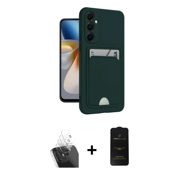 MARSİLYAN™- Galaxy S24 Plus Kılıf Vadi Çizgi Prime - Siyah 6D Antistatik Mat Seramik Hayalet Nano Ekran Koruyucu + Kamera Lens Koruma Cam - SF