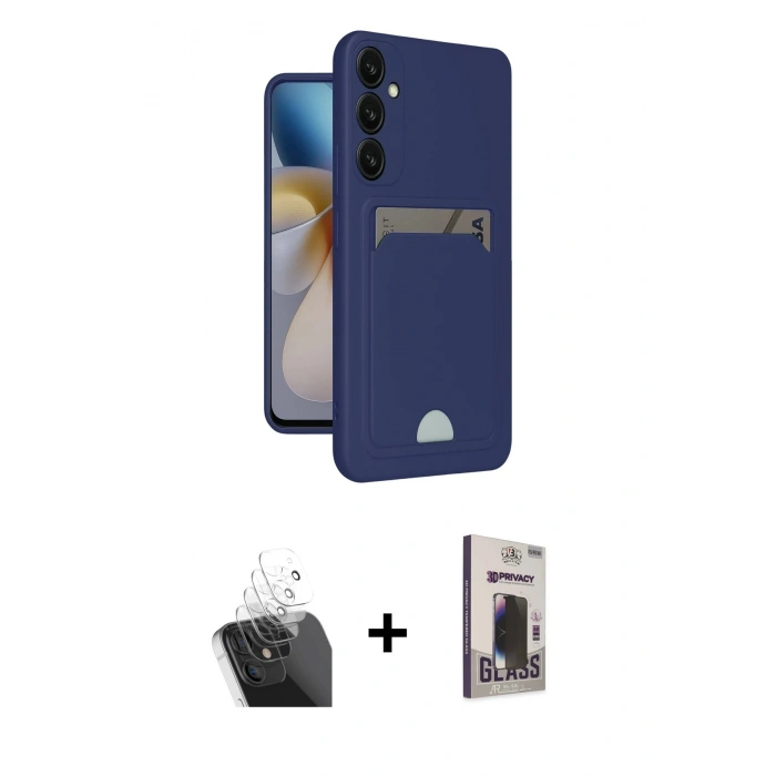 MARSİLYAN™- Galaxy S24 Plus Kılıf Vadi Çizgi Prime - Siyah Bilvis Hayalet Cam Ekran Koruyucu + Kamera Lens Koruma Cam - SF