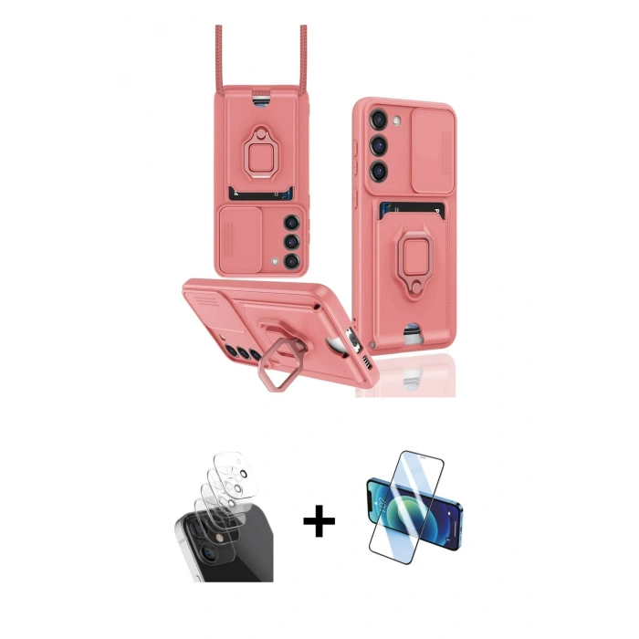 MARSİLYAN™- Galaxy S24 Plus Kılıf Vadi Form Prime - Siyah 3D Antistatik Seramik Nano Ekran Koruyucu + Kamera Lens Koruma Cam - SF