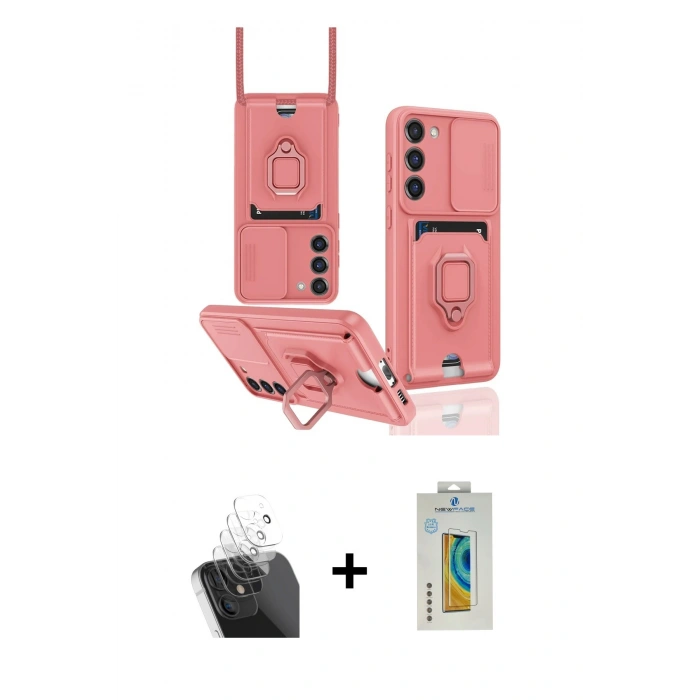 MARSİLYAN™- Galaxy S24 Plus Kılıf Vadi Form Prime - Siyah Polymer Nano Ekran Koruyucu + Kamera Lens Koruma Cam - SF