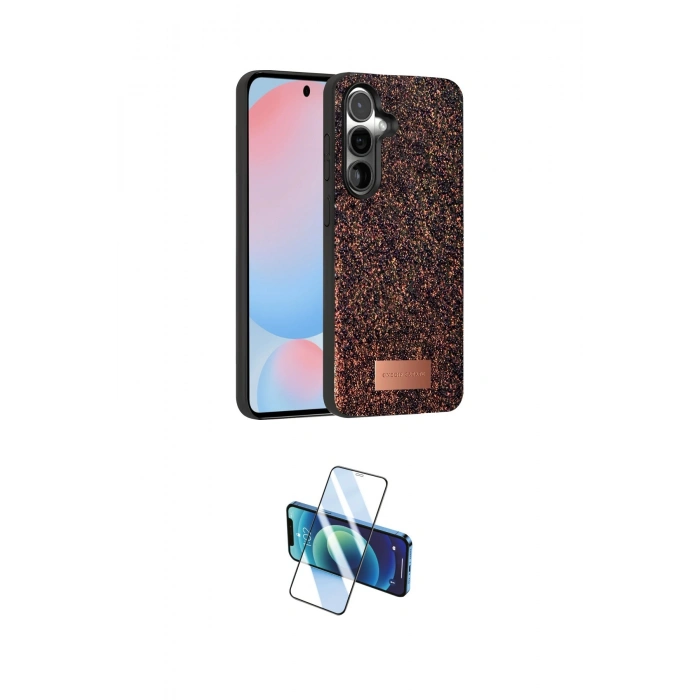 MARSİLYAN™- Galaxy S24 Plus Kılıf Vadi Klasik Serisi - Siyah 3D Antistatik Cam Ekran Koruyucu