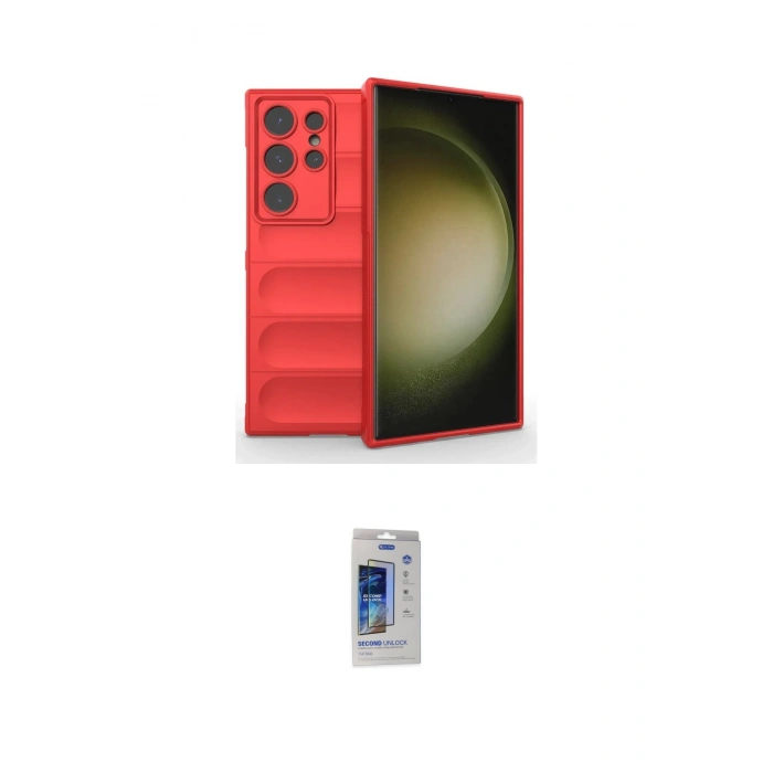MARSİLYAN™- Galaxy S24 Ultra Kılıf Atlas Koleksiyonu - Siyah Durable Full Glue Curved Cam