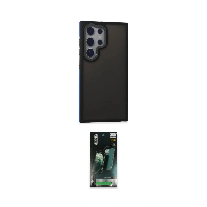 MARSİLYAN™- Galaxy S24 Ultra Kılıf Eksen Işık - Şeffaf 360 Full Body Arka Koruyucu