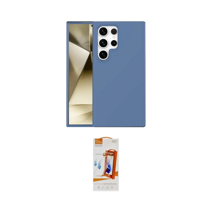MARSİLYAN™- Galaxy S24 Ultra Kılıf Kozmos Yansıma Özel Seri - Siyah AutoKit 5in1 Fiber Polymer Nano Ekran Koruyucu