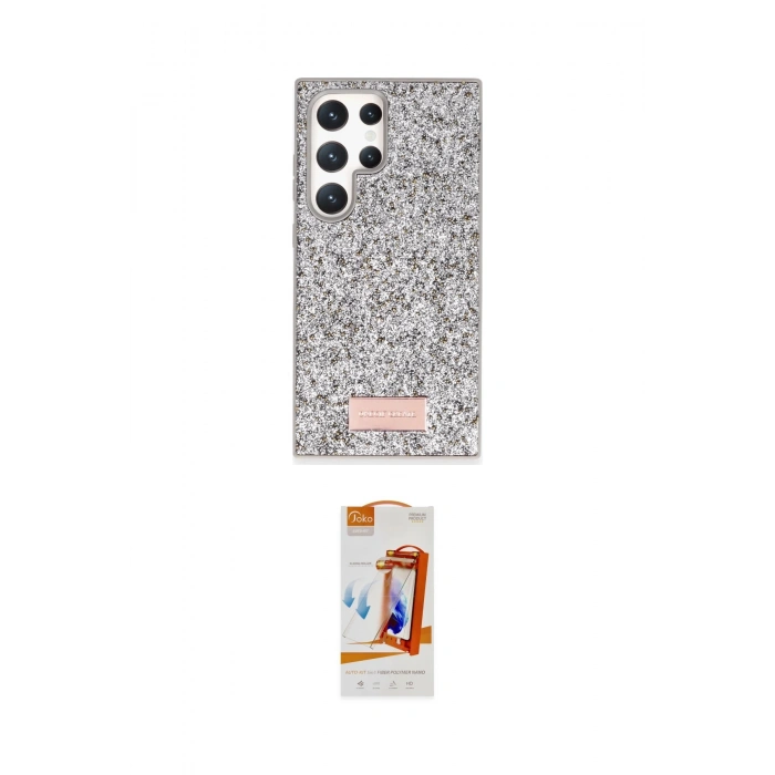 MARSİLYAN™- Galaxy S24 Ultra Kılıf Vadi Klasik Serisi - Siyah AutoKit 5in1 Fiber Polymer Nano Ekran Koruyucu