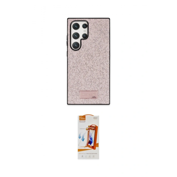 MARSİLYAN™- Galaxy S24 Ultra Kılıf Vadi Klasik Serisi - Siyah AutoKit 5in1 Fiber Polymer Nano Ekran Koruyucu